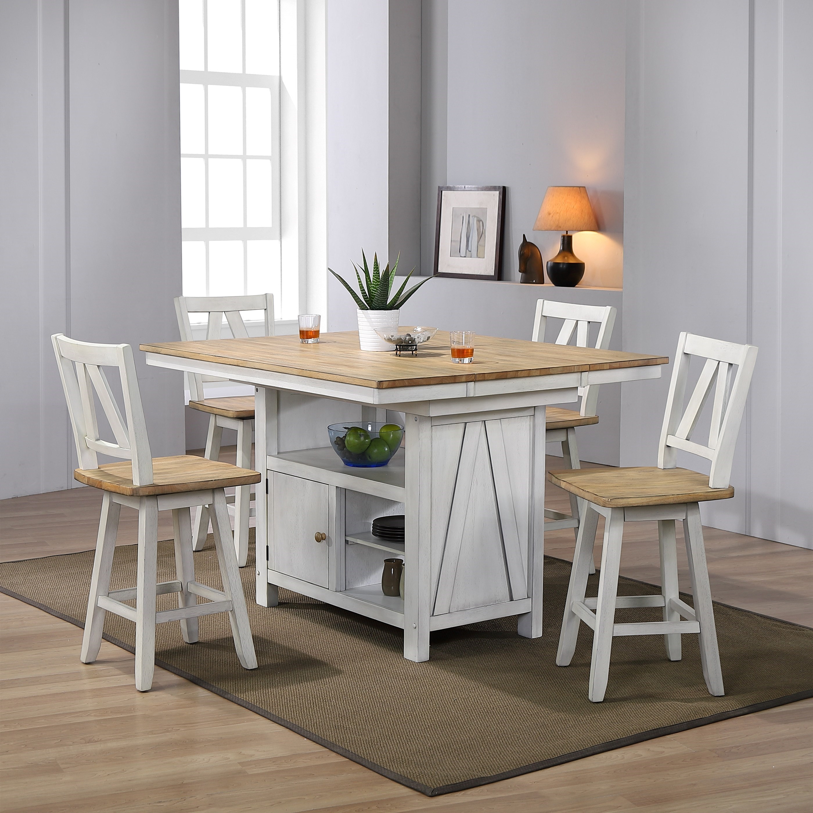 Liberty Furniture Lindsey Farm Transitional TwoToned 5Piece Gathering